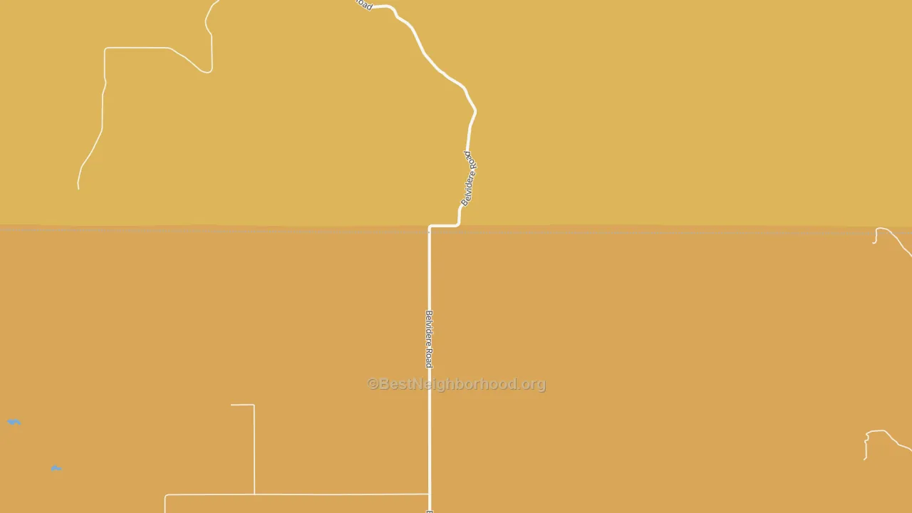 Map of the best neighborhoods in the Nowlin area, with better matches in green and worse matches in red