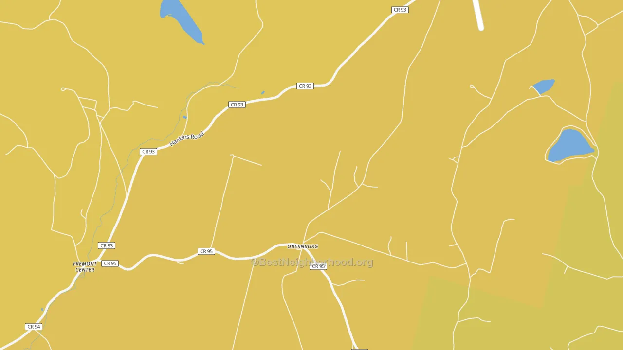 Map of the best neighborhoods in the Obernburg area, with better matches in green and worse matches in red