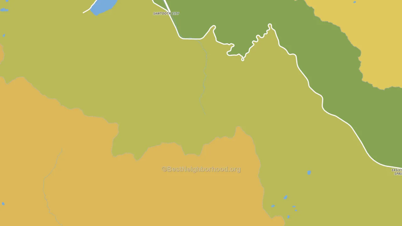 Map of the best neighborhoods in the Obsidian area, with better matches in green and worse matches in red