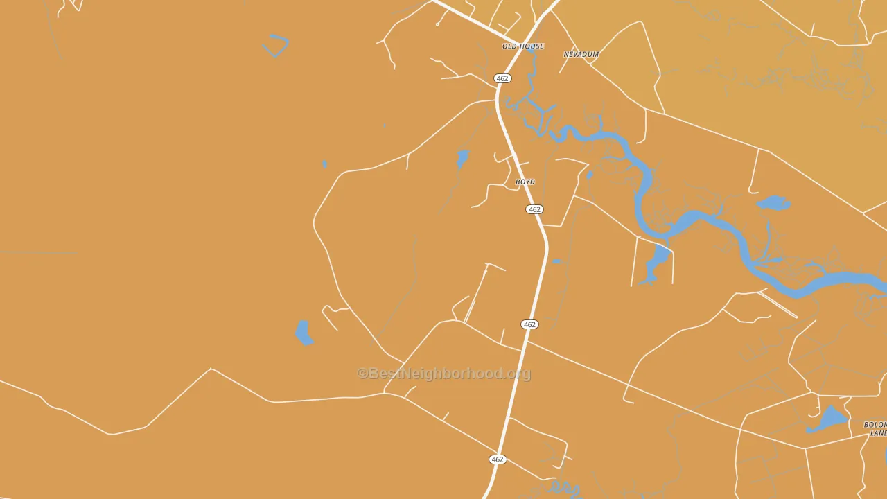 Map of the best neighborhoods in the Old House area, with better matches in green and worse matches in red