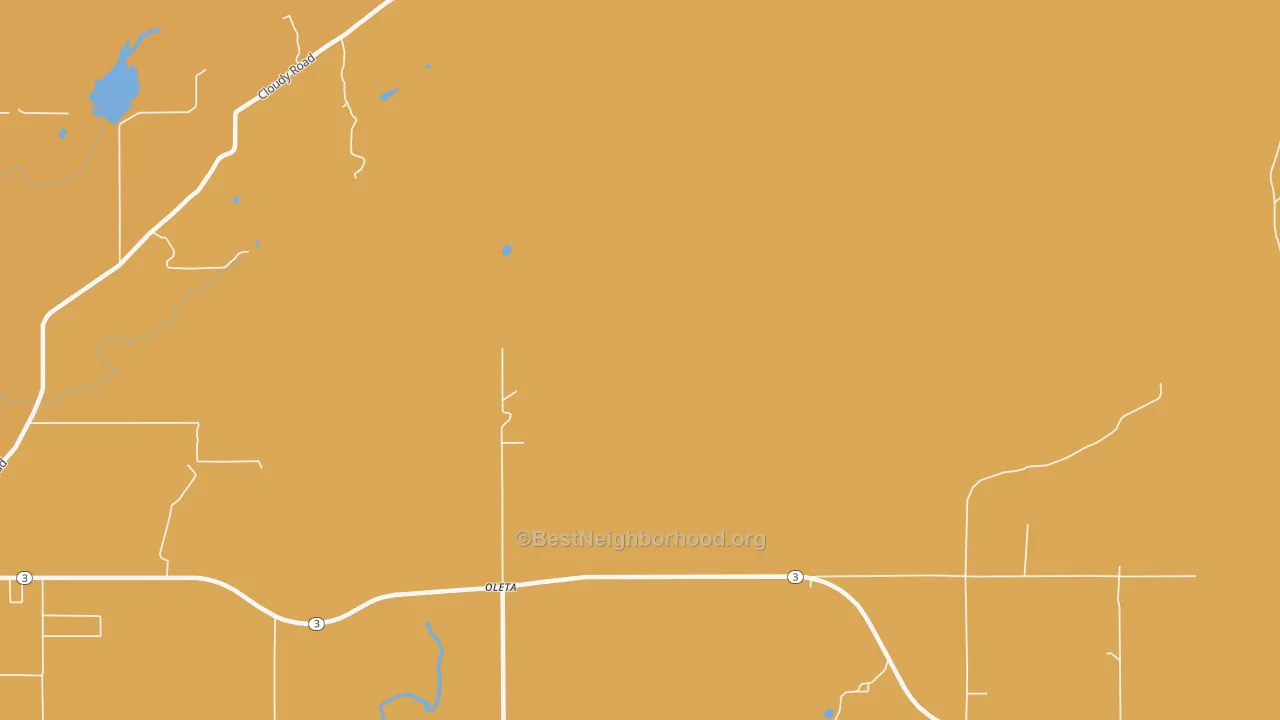 Map of the best neighborhoods in the Oleta area, with better matches in green and worse matches in red