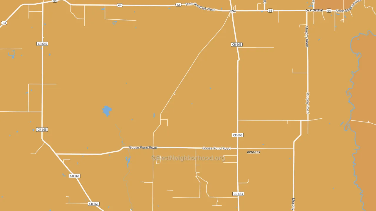 Map of the best neighborhoods in the Ona area, with better matches in green and worse matches in red
