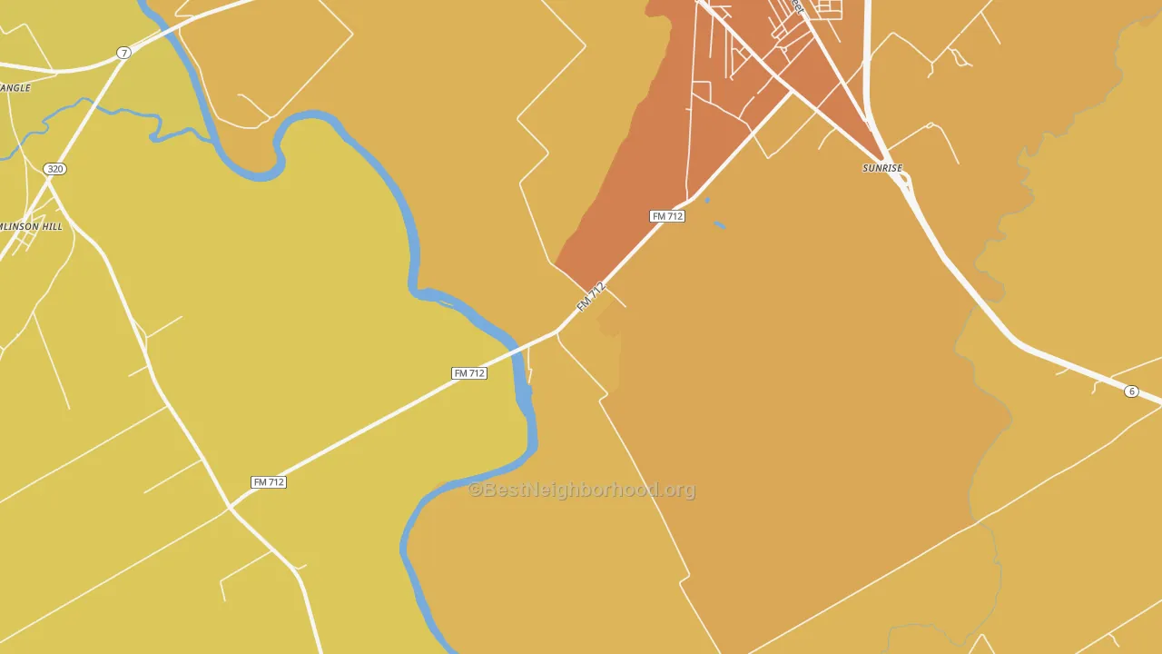 Map of the best neighborhoods in the Otto area, with better matches in green and worse matches in red
