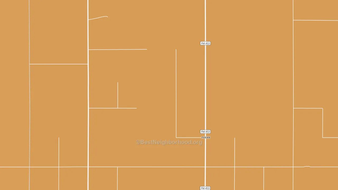 Map of the best neighborhoods in the Pakan area, with better matches in green and worse matches in red