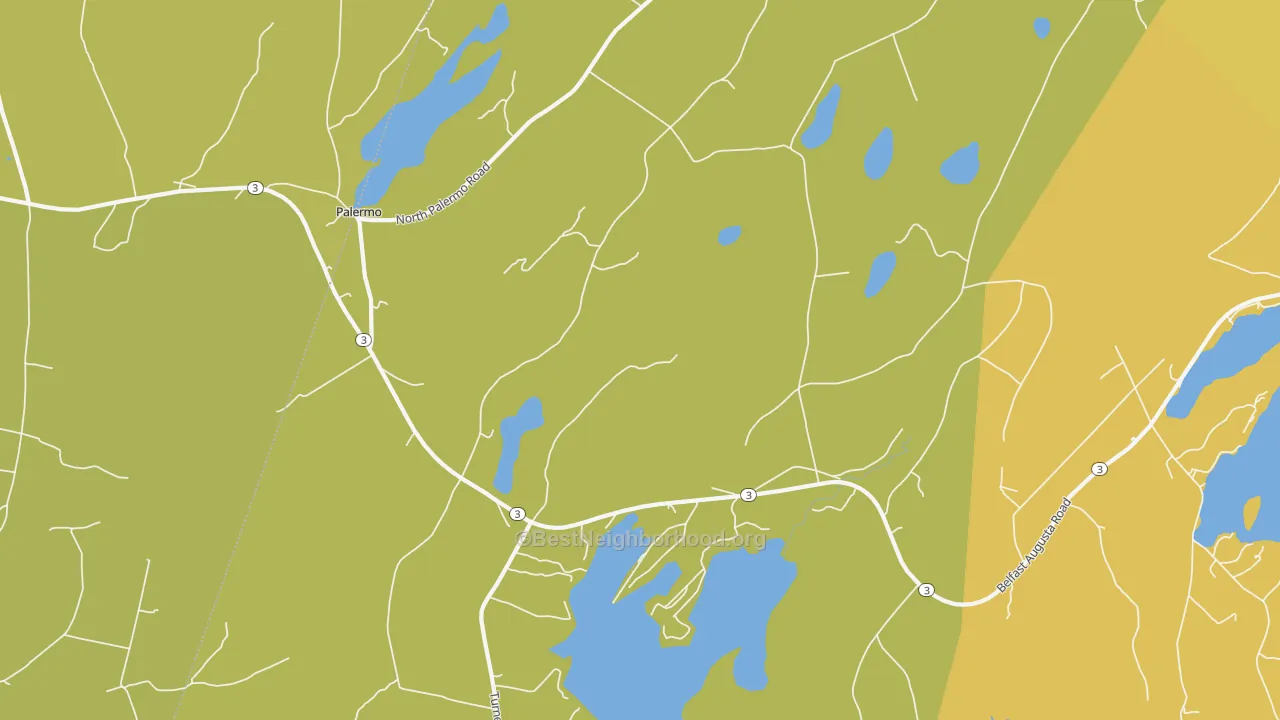 Map of the best neighborhoods in the Palermo area, with better matches in green and worse matches in red