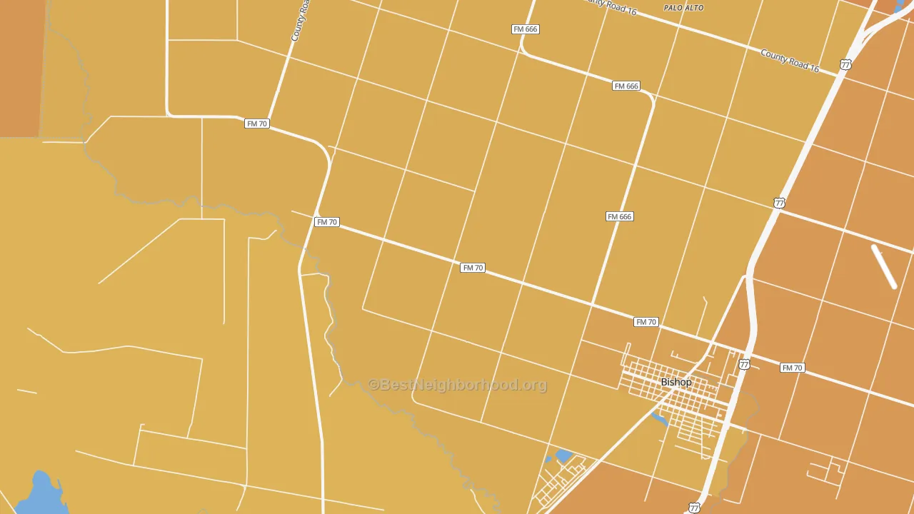Map of the best neighborhoods in the Palo Alto area, with better matches in green and worse matches in red