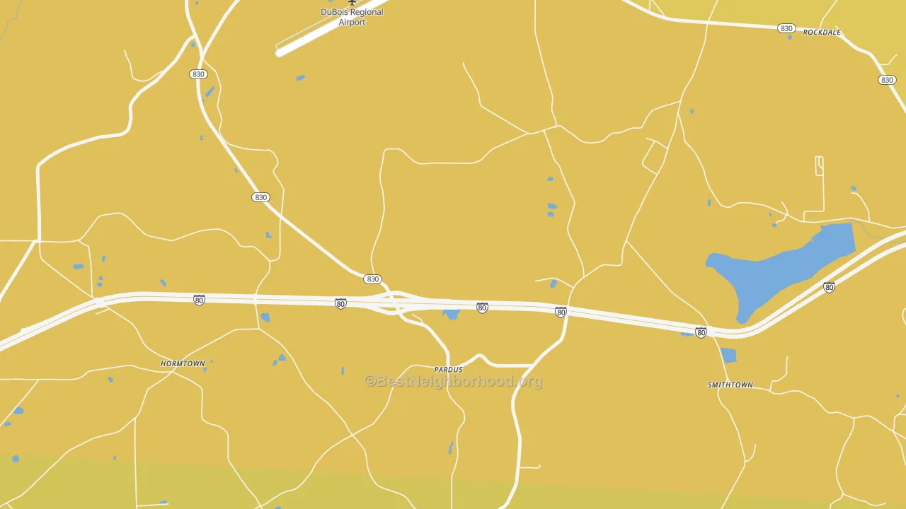 Map of the best neighborhoods in the Pardus area, with better matches in green and worse matches in red