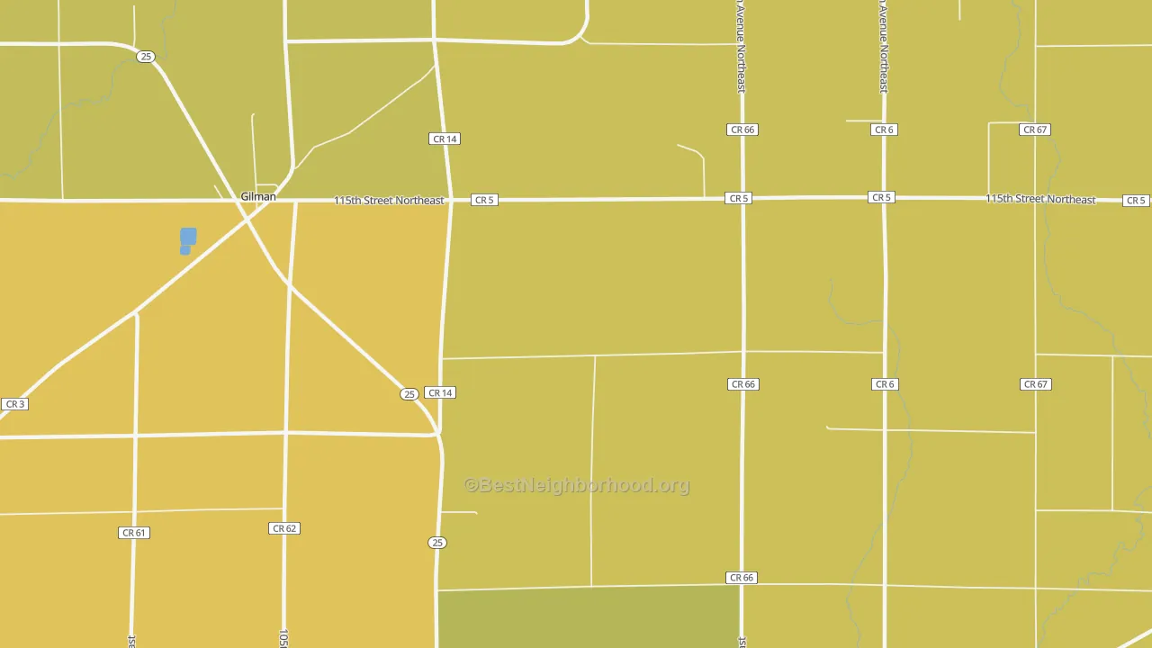 Map of the best neighborhoods in the Parent area, with better matches in green and worse matches in red