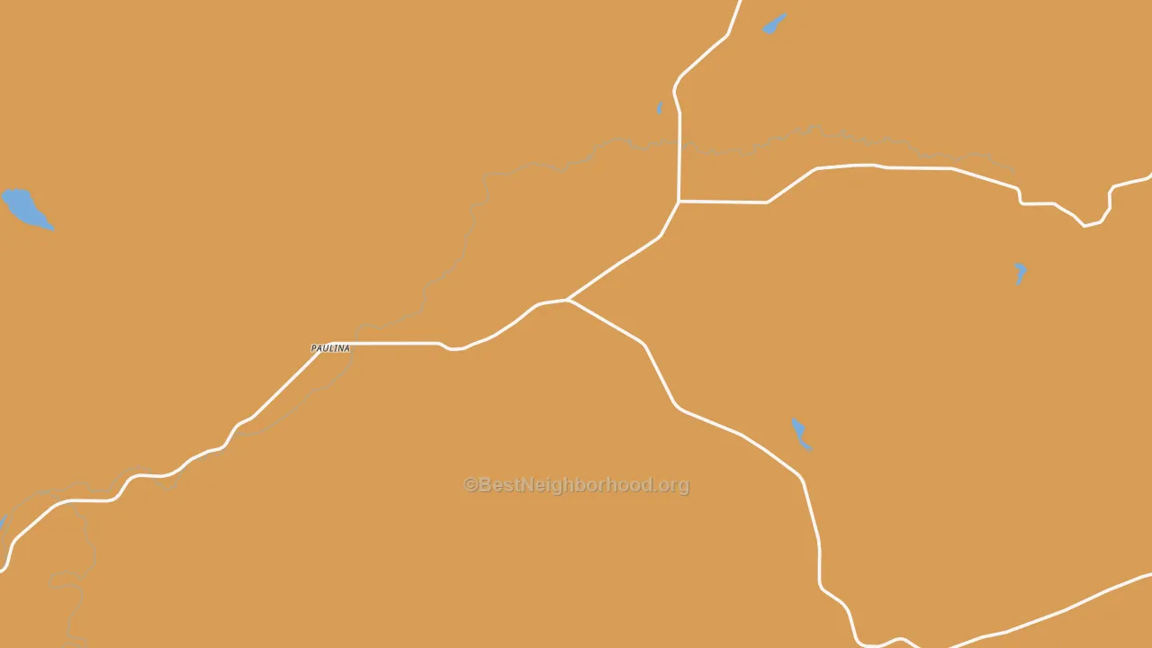 Map of the best neighborhoods in the Paulina area, with better matches in green and worse matches in red