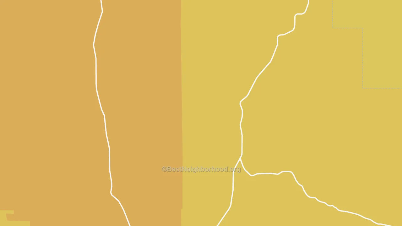 Map of the best neighborhoods in the Pauline area, with better matches in green and worse matches in red