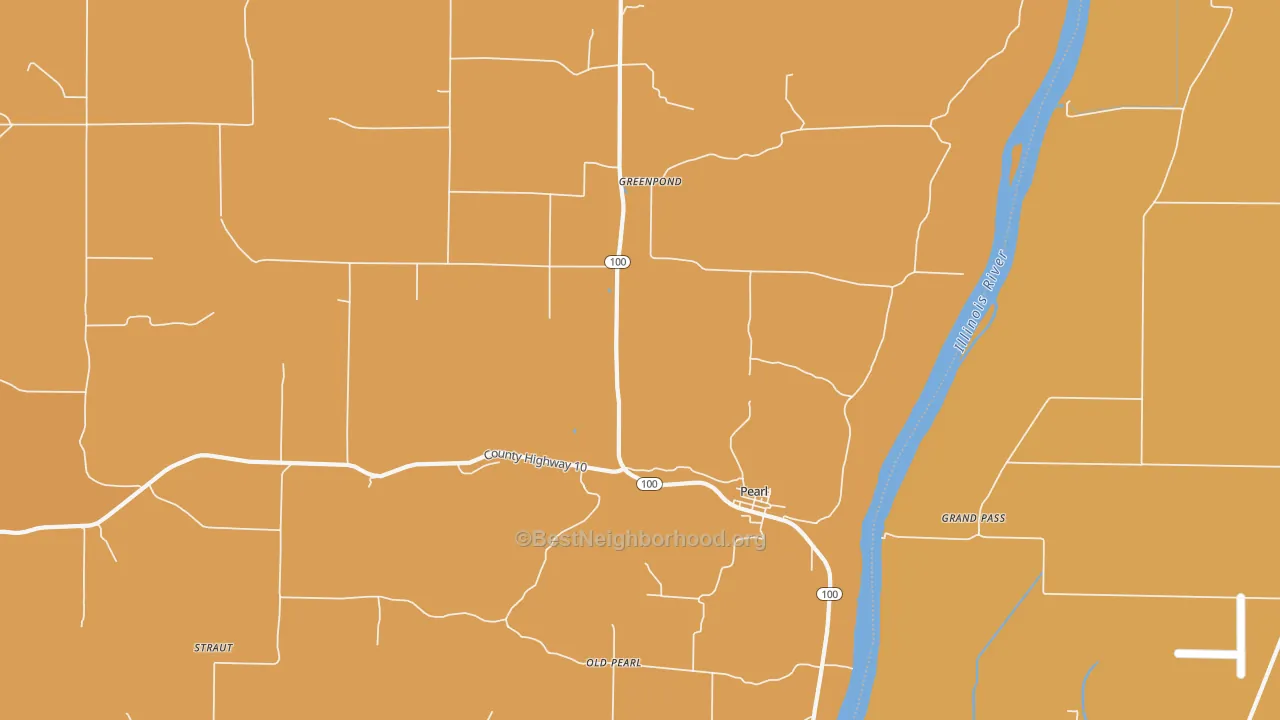 Map of the best neighborhoods in the Pearl area, with better matches in green and worse matches in red