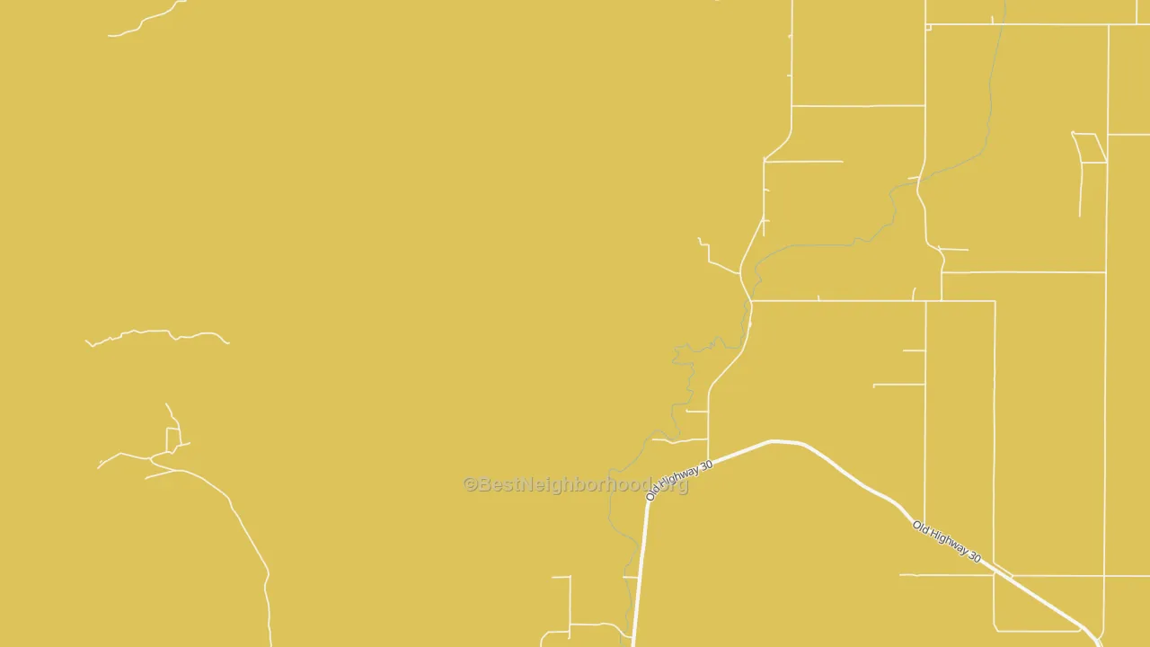 Map of the best neighborhoods in the Pebble area, with better matches in green and worse matches in red