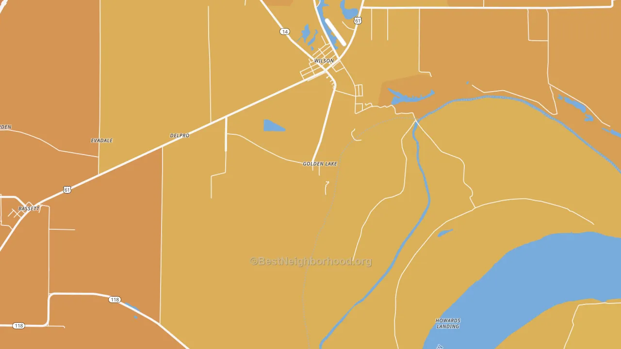 Map of the best neighborhoods in the Pecan Point area, with better matches in green and worse matches in red