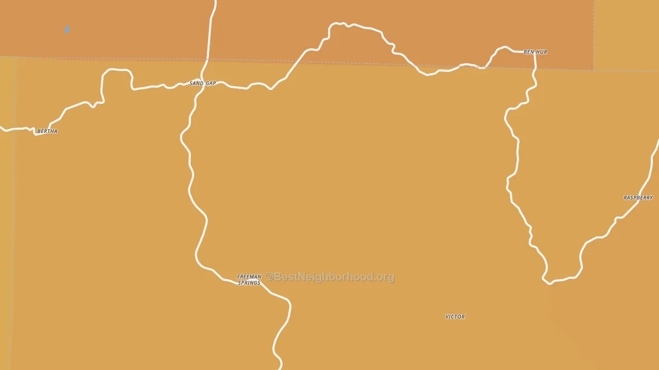 Map of the best neighborhoods in the Pelsor area, with better matches in green and worse matches in red