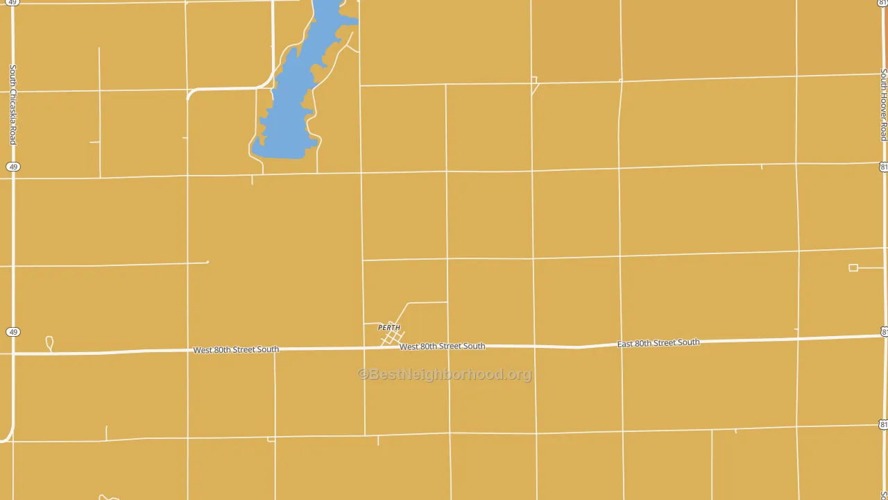Map of the best neighborhoods in the Perth area, with better matches in green and worse matches in red