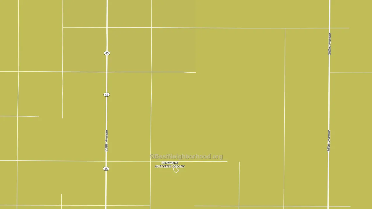 Map of the best neighborhoods in the Plainview Colony area, with better matches in green and worse matches in red