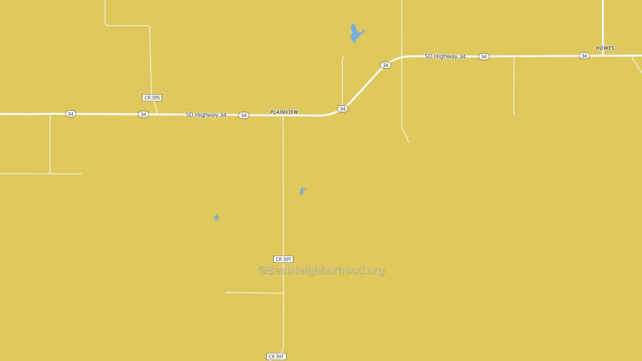 Map of the best neighborhoods in the Plainview area, with better matches in green and worse matches in red