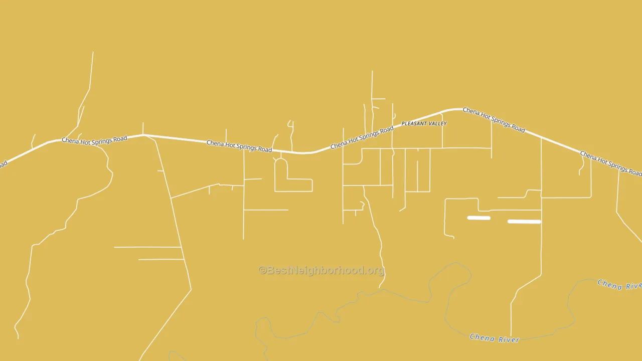 Map of the best neighborhoods in the Pleasant Valley area, with better matches in green and worse matches in red