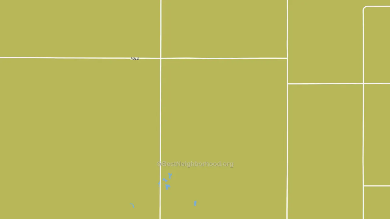 Map of the best neighborhoods in the Polo area, with better matches in green and worse matches in red