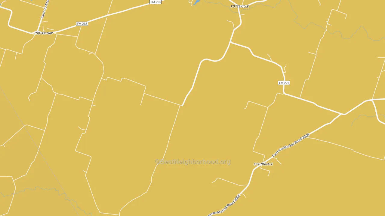 Map of the best neighborhoods in the Pottsville area, with better matches in green and worse matches in red