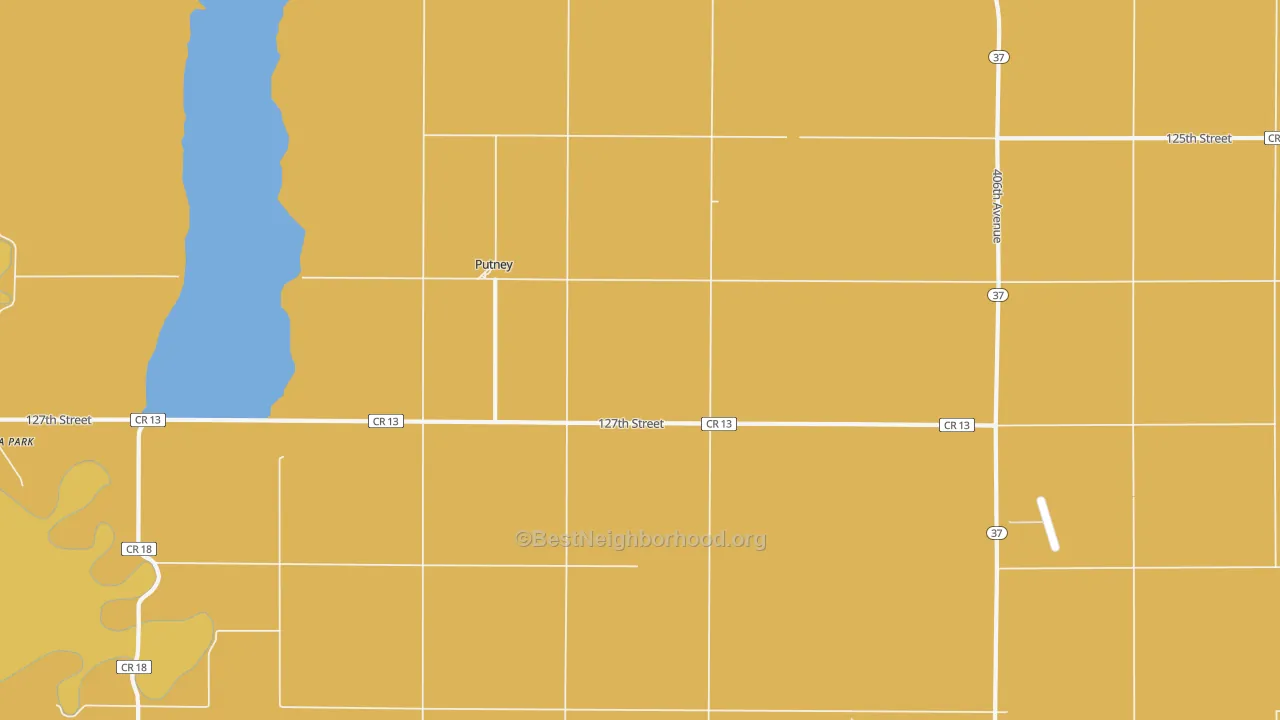 Map of the best neighborhoods in the Putney area, with better matches in green and worse matches in red