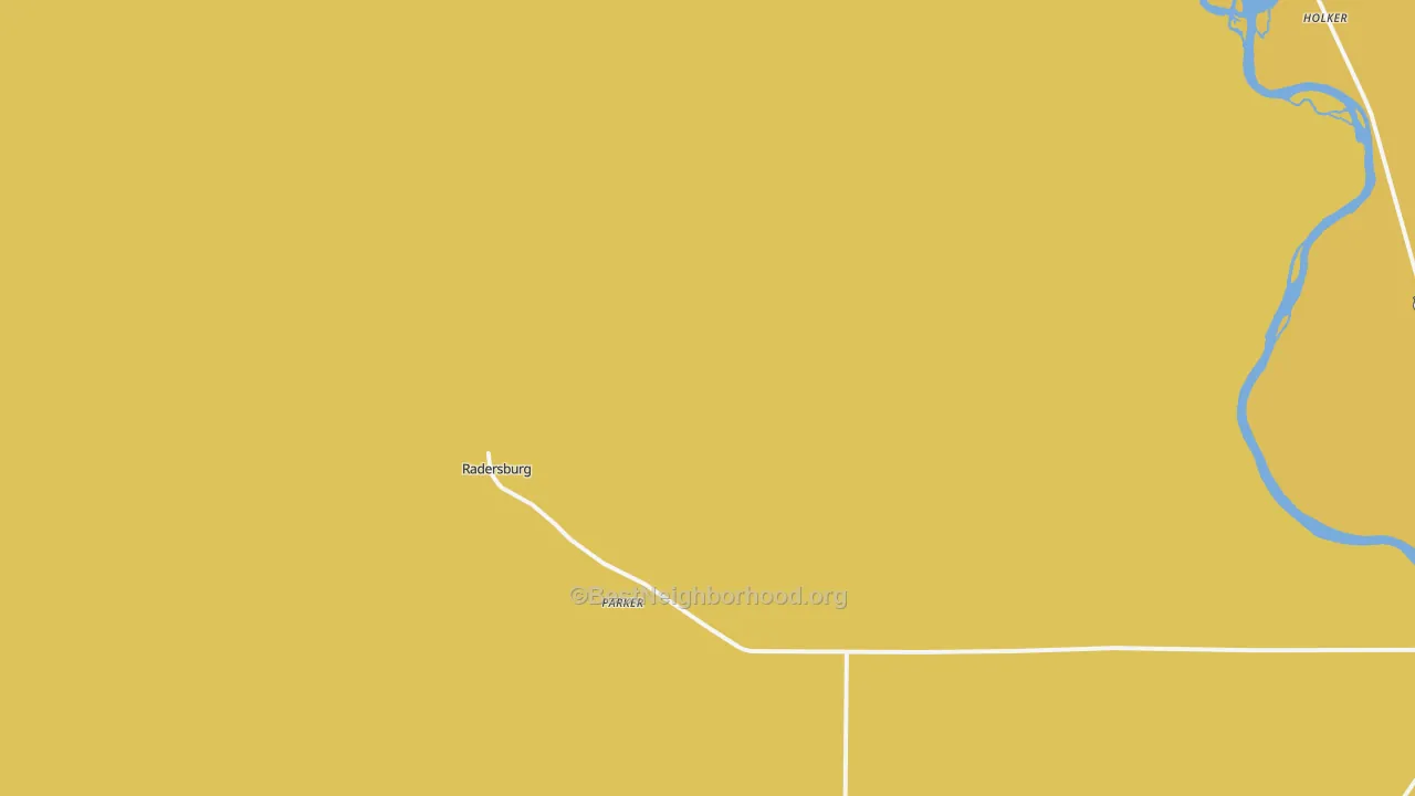 Map of the best neighborhoods in the Radersburg area, with better matches in green and worse matches in red