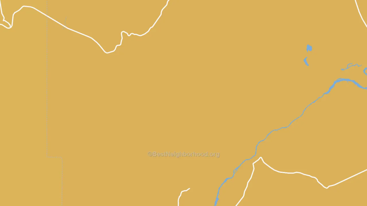 Map of the best neighborhoods in the Radium area, with better matches in green and worse matches in red