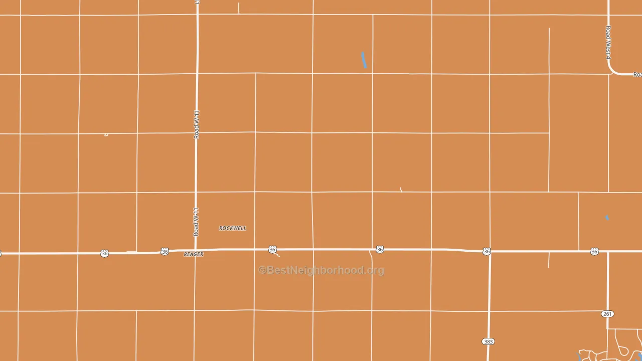 Map of the best neighborhoods in the Reager area, with better matches in green and worse matches in red