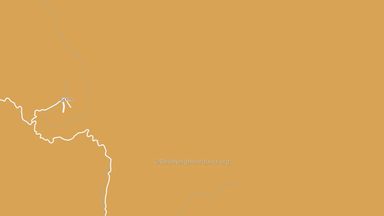 Map of the best neighborhoods in the Red River Hot Springs area, with better matches in green and worse matches in red