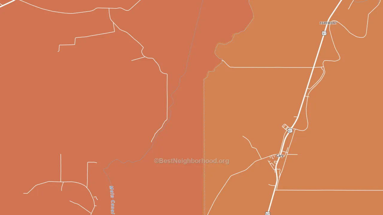 Map of the best neighborhoods in the Richey area, with better matches in green and worse matches in red