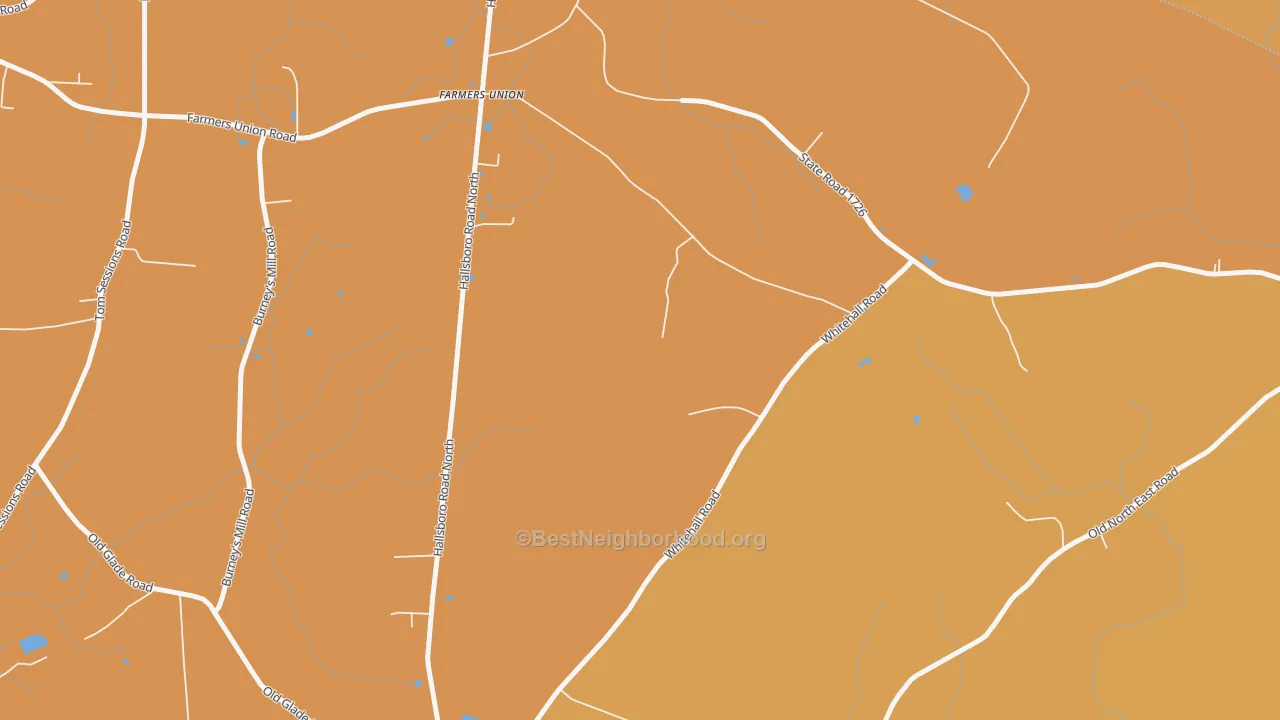 Map of the best neighborhoods in the Rico area, with better matches in green and worse matches in red