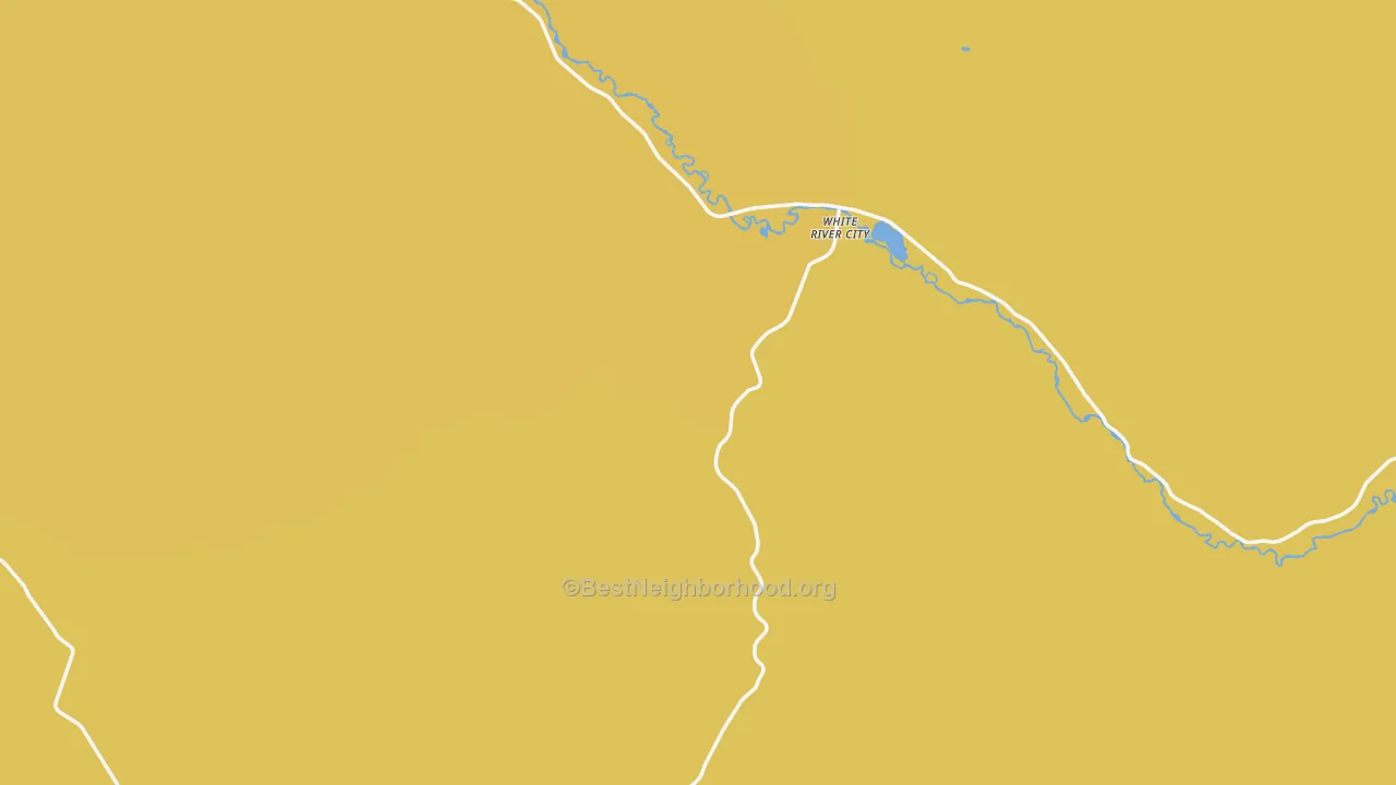 Map of the best neighborhoods in the Rio Blanco County area, with better matches in green and worse matches in red