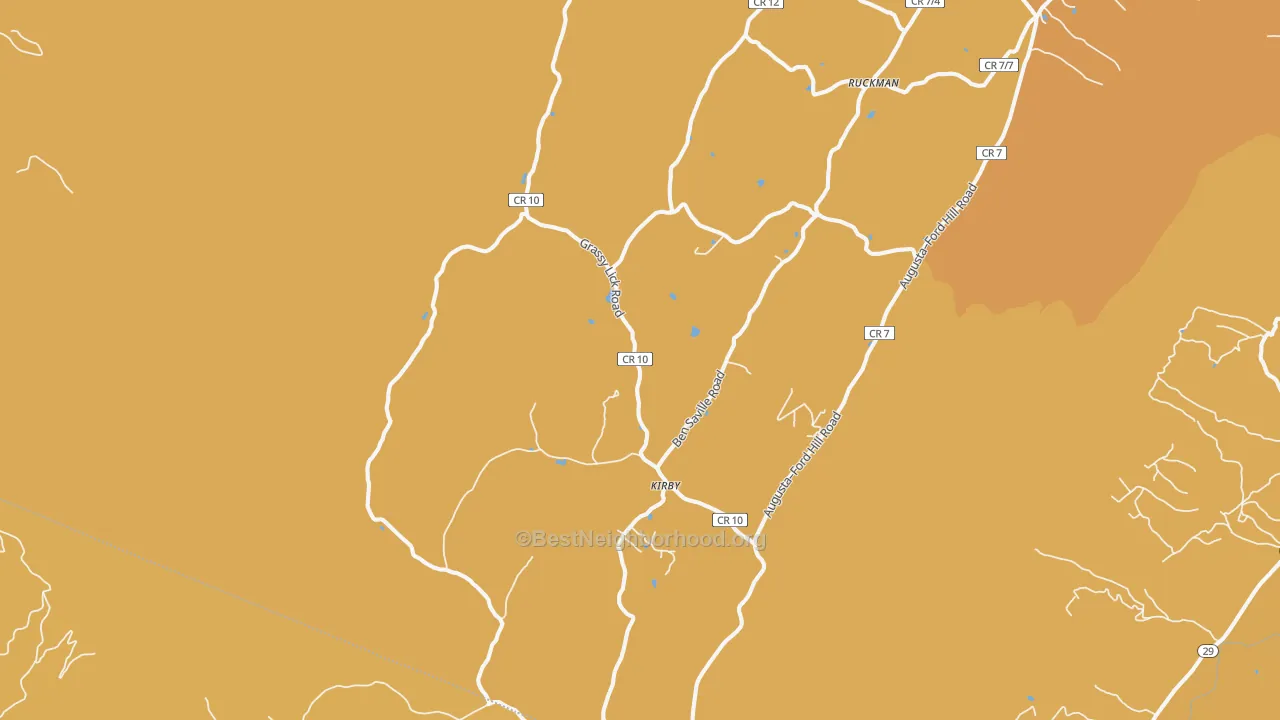 Map of the best neighborhoods in the Rio area, with better matches in green and worse matches in red