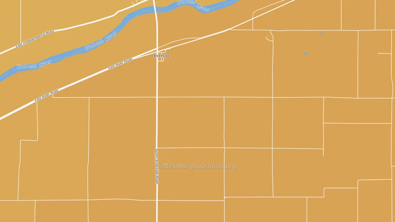 Map of the best neighborhoods in the Riverside area, with better matches in green and worse matches in red