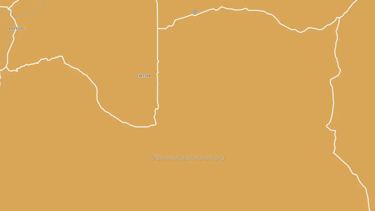 Map of the best neighborhoods in the Riverside area, with better matches in green and worse matches in red