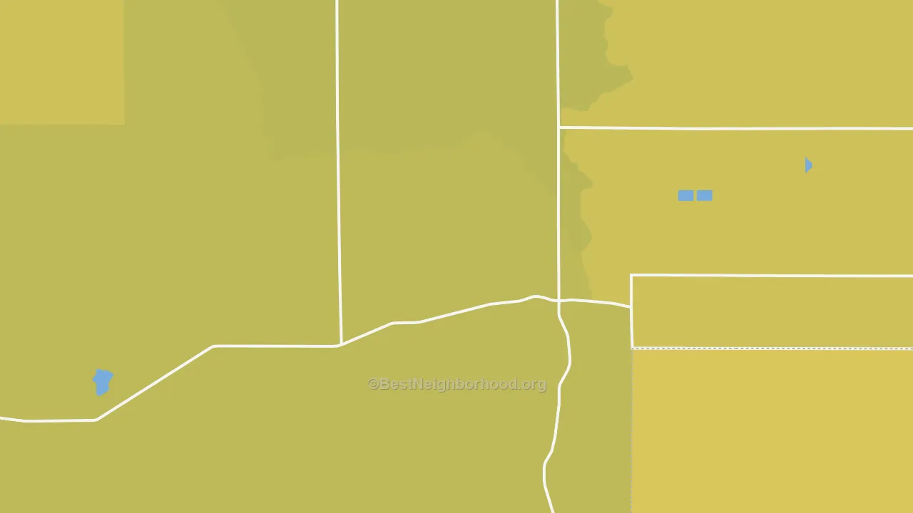 Map of the best neighborhoods in the Rock Creek area, with better matches in green and worse matches in red
