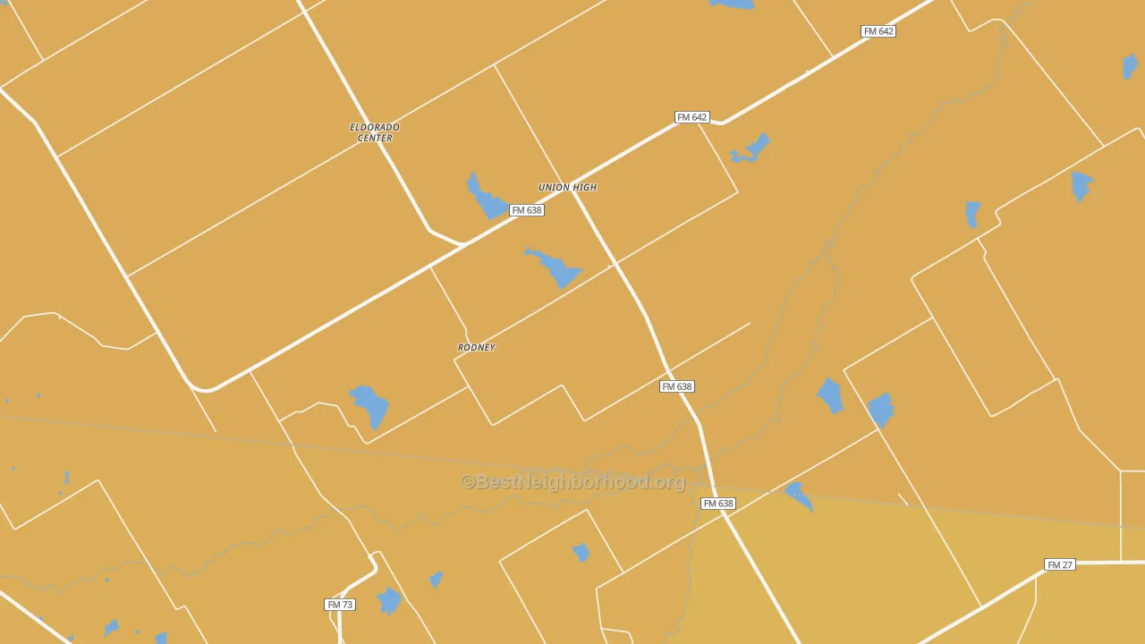 Map of the best neighborhoods in the Rodney area, with better matches in green and worse matches in red