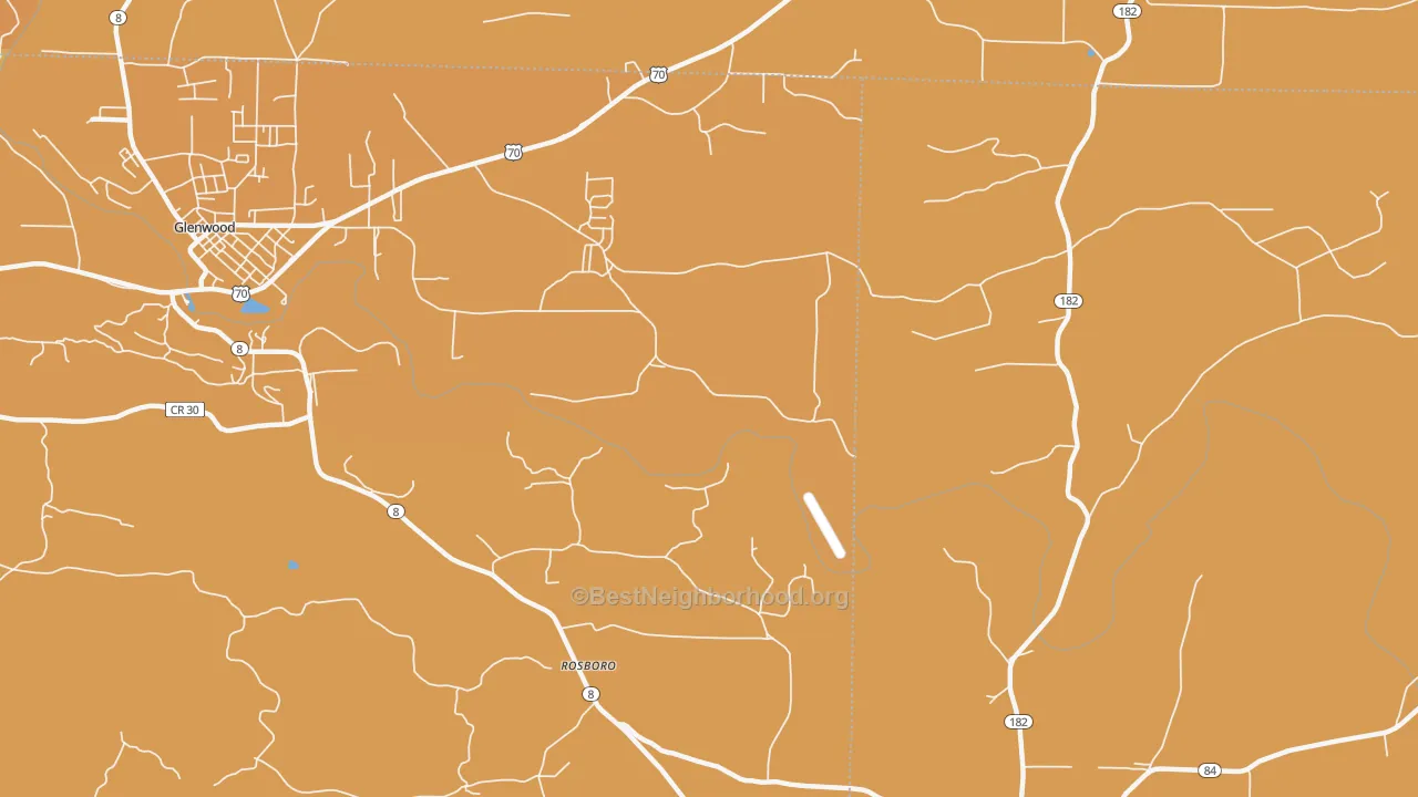 Map of the best neighborhoods in the Rosboro area, with better matches in green and worse matches in red