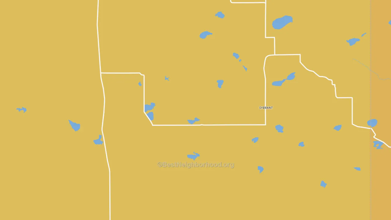 Map of the best neighborhoods in the Rose area, with better matches in green and worse matches in red