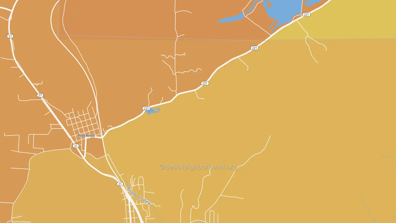 Map of the best neighborhoods in the Roselle area, with better matches in green and worse matches in red