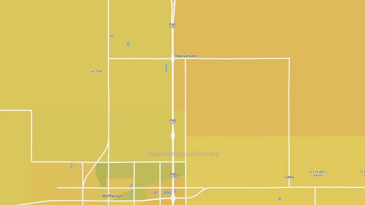 Map of the best neighborhoods in the Roxbury area, with better matches in green and worse matches in red
