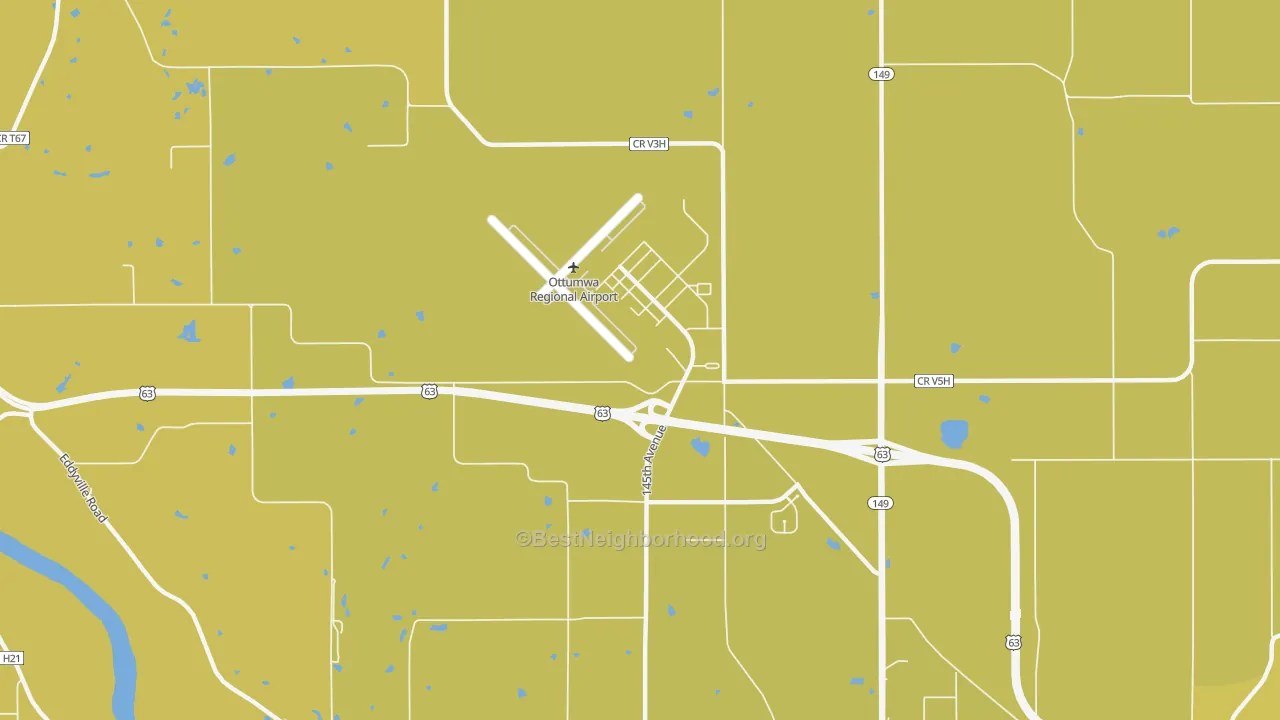 Map of the best neighborhoods in the Rutledge area, with better matches in green and worse matches in red