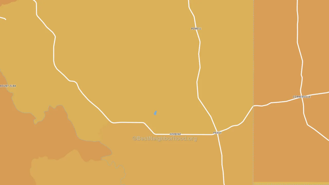 Map of the best neighborhoods in the Rye area, with better matches in green and worse matches in red