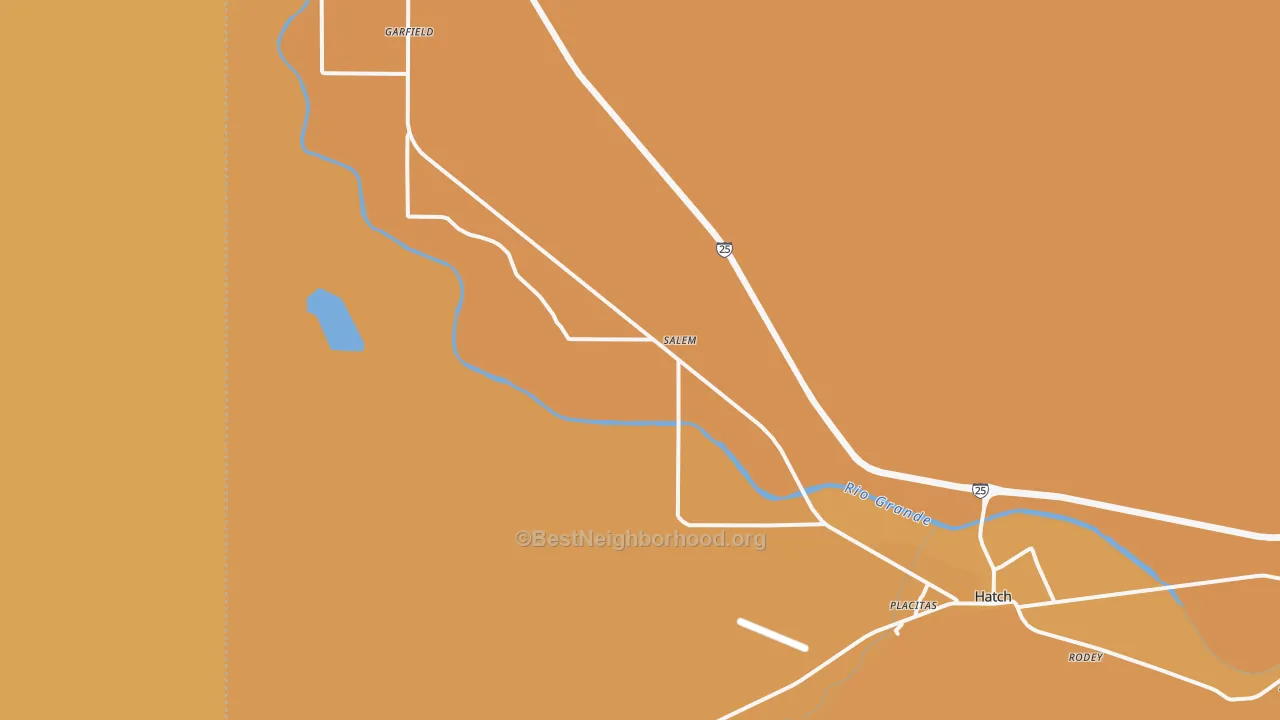Map of the best neighborhoods in the Salem area, with better matches in green and worse matches in red