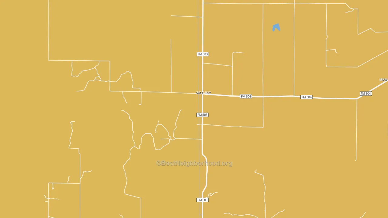 Map of the best neighborhoods in the Salt Gap area, with better matches in green and worse matches in red