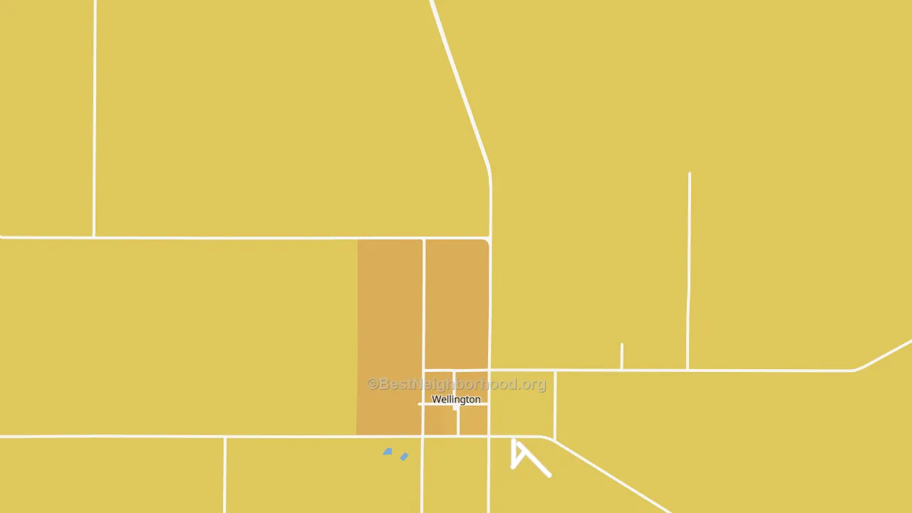 Map of the best neighborhoods in the Samnorwood area, with better matches in green and worse matches in red