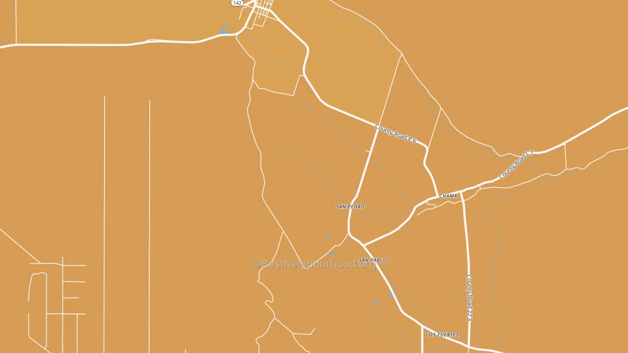 Map of the best neighborhoods in the San Pedro area, with better matches in green and worse matches in red