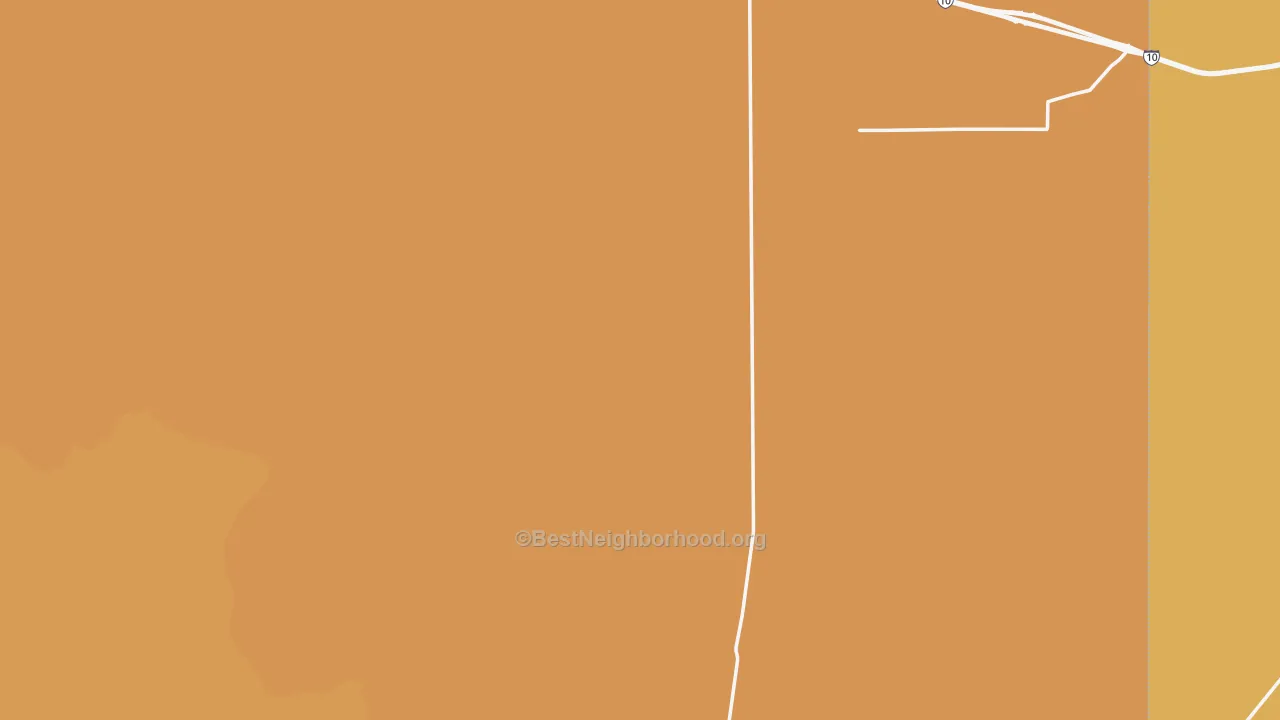 Map of the best neighborhoods in the San Simon area, with better matches in green and worse matches in red