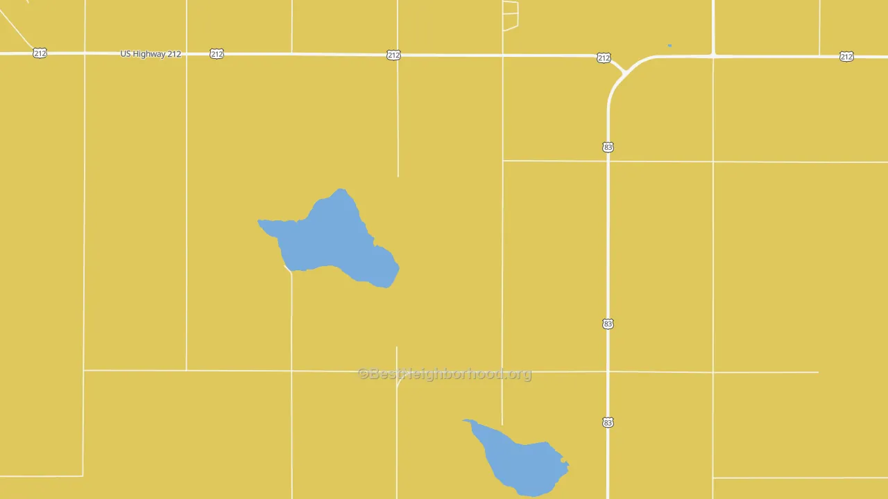 Map of the best neighborhoods in the Sanner area, with better matches in green and worse matches in red
