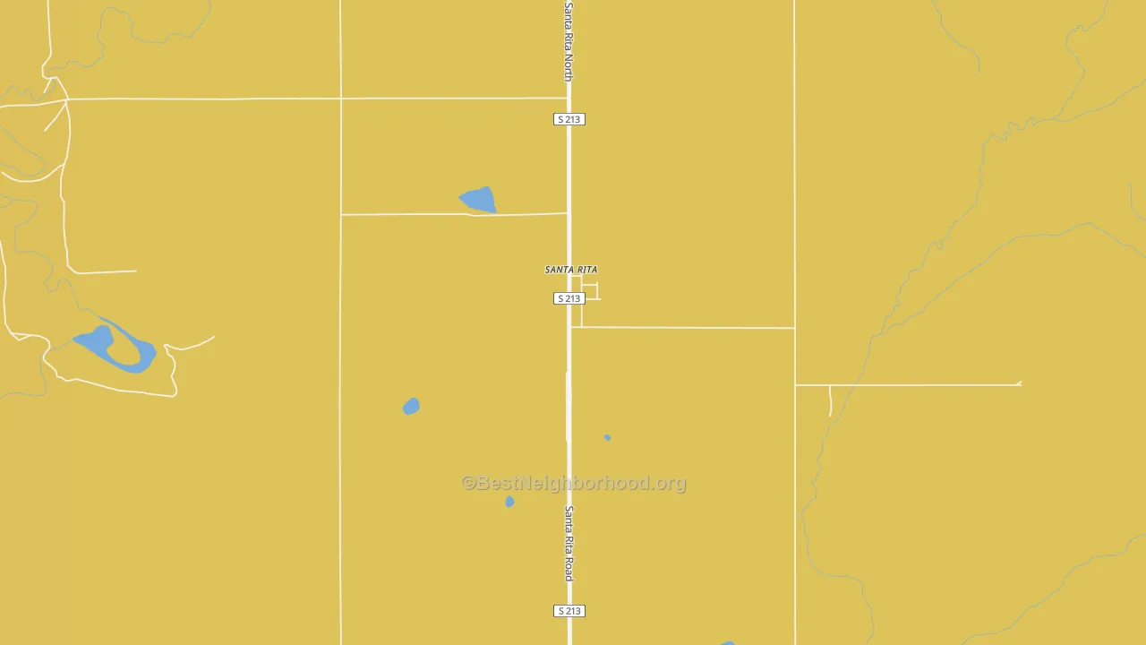 Map of the best neighborhoods in the Santa Rita area, with better matches in green and worse matches in red
